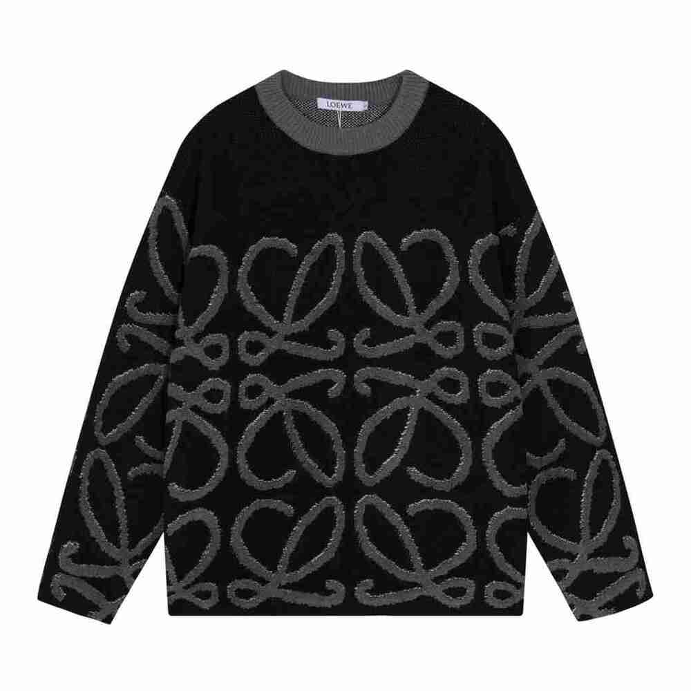 Men’s Loewe All-Over Logo Knit Pullover